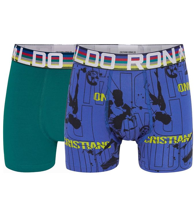 Ronaldo Boxershorts - 2-pak - Turkis/Blå m. Print