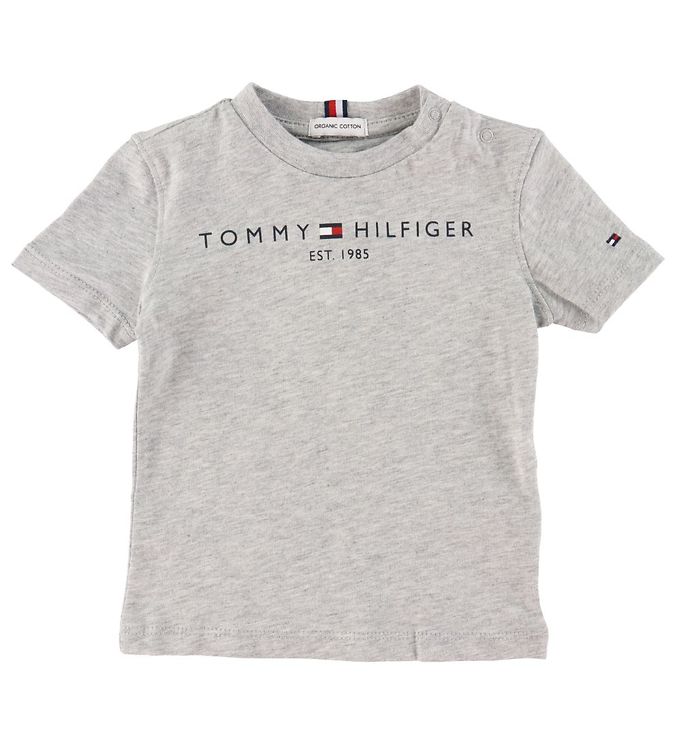 Tommy Hilfiger T-shirt - Essential - Organic - Gråmeleret