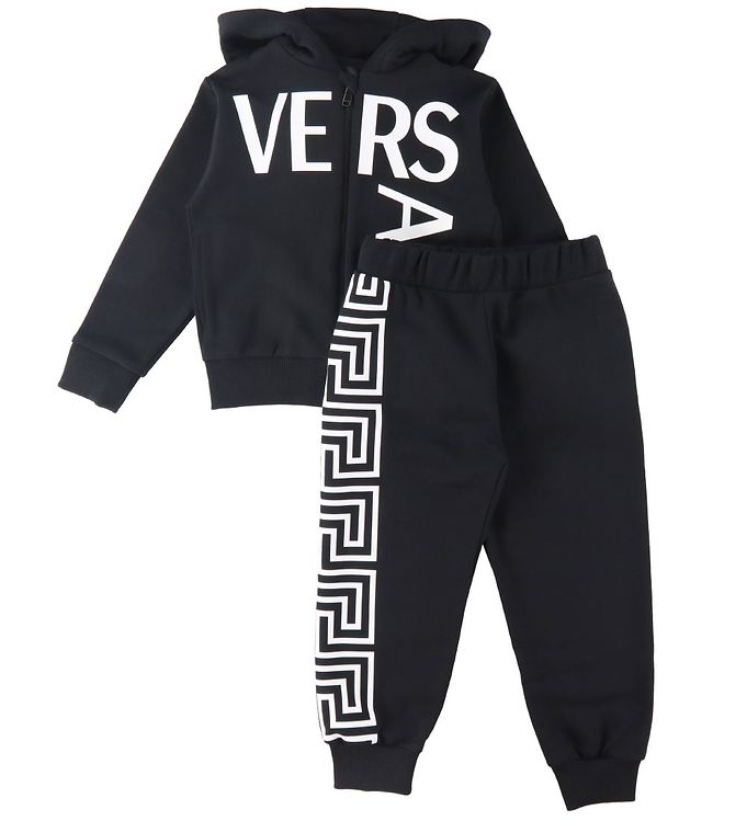 7: Versace Sweatsæt - Logo Print - Sort/Hvid