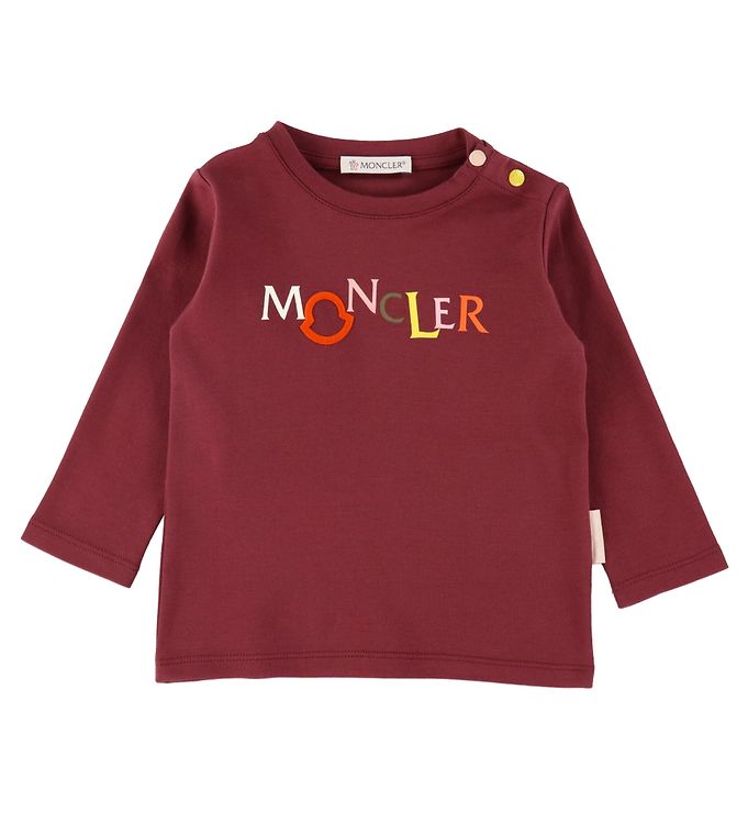 Moncler Bluse - Bordeaux m. Tekst