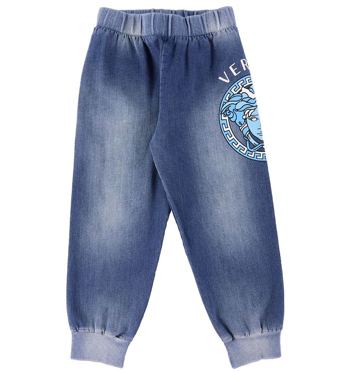 6: Versace Sweatpants - Blå Denim m. Medusa