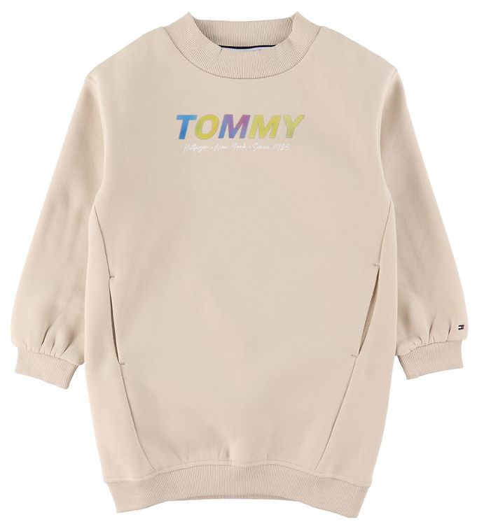 Tommy Hilfiger Kjole - Sweat Multi Shine Print Smooth Stone female