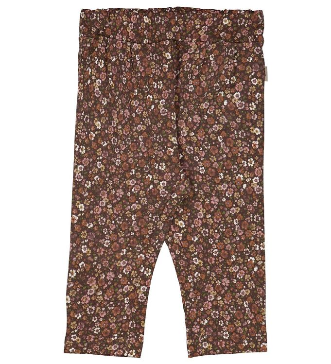 10: Wheat Bukser - Bille - Maroon Flowers