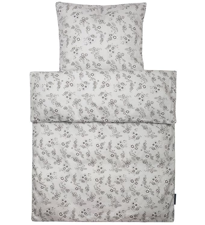 Smallstuff Sengetøj  Junior  Flower Garden  Grey