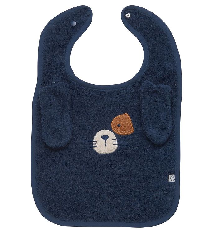 Hagesmæk i frotte fra Pippi Organic - Dog Blue