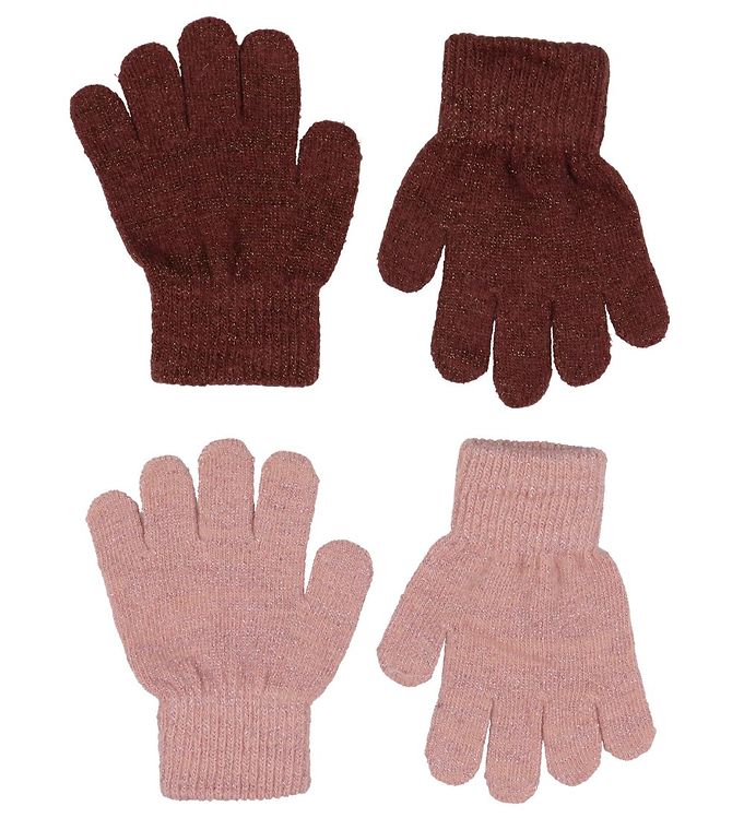Image of CeLaVi Handsker - Uld/Polyester - 2-pak - Fudge Glimmer - 1-2 år (80-92) - CeLaVi Handsker (238252-1536421)