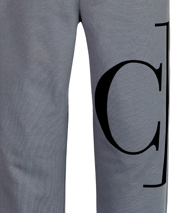 medarbejder Optimistisk buffet Calvin Klein Bukser - Mixed Monogram - Asphalt Grey
