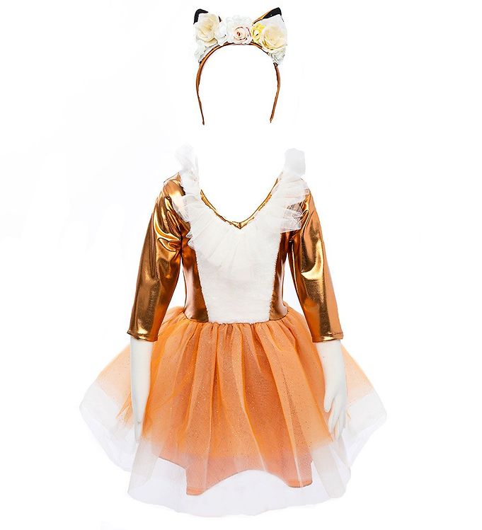 Billede af Great Pretenders Udklædning - Prinsessekjole Ræv - Orange - 7-8 år (122-128) - Great Pretenders Udklædning