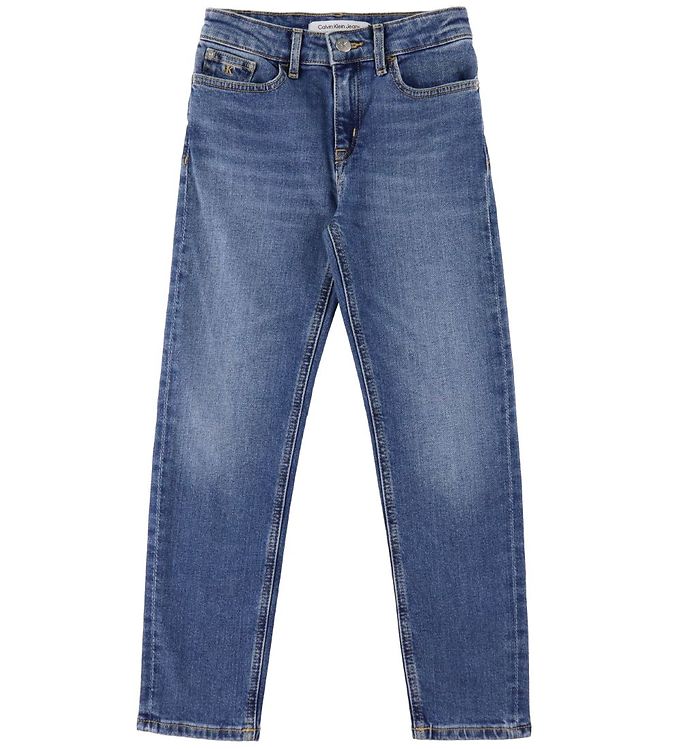 Image of Calvin Klein Jeans - Relaxed - Washed Medium Blue - 8 år (128) - Calvin Klein Bukser - Jeans (239648-1801757)