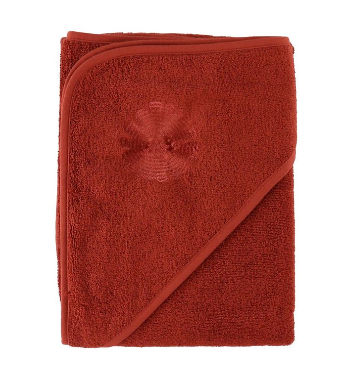 Nørgaard Madsens Babyhåndklæde 100x100 Dusty Red Blom