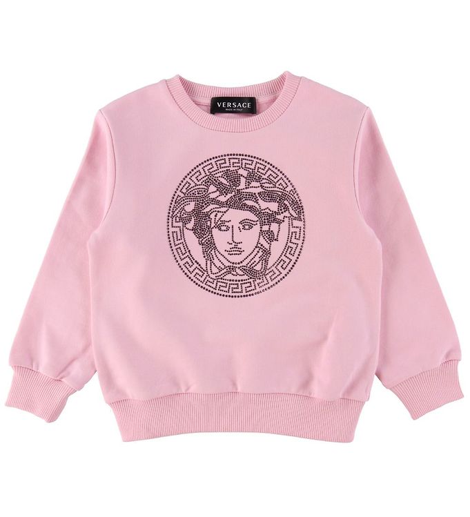 8: Versace Sweatshirt - Crystal Medusa - Candy m. Similisten