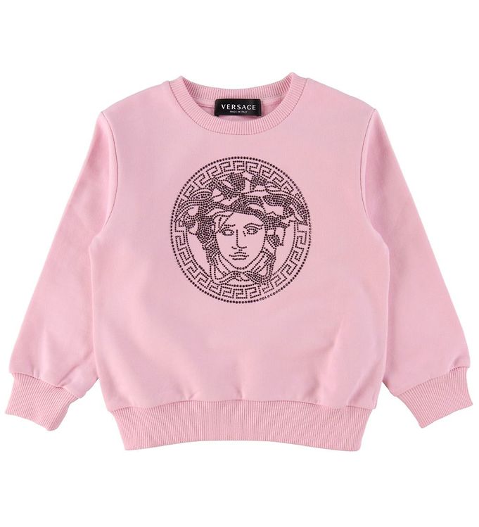 7: Versace Sweatshirt - Crystal Medusa - Candy m. Similisten