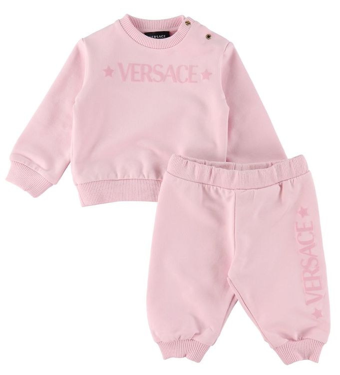 14: Versace Sweatsæt - Baby Pink m. Logo