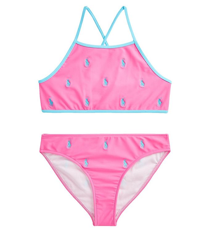 Image of Polo Ralph Lauren Bikini - Pink m. Lyseblå - 8 år (128) - Polo Ralph Lauren Bikini (242097-2286233)