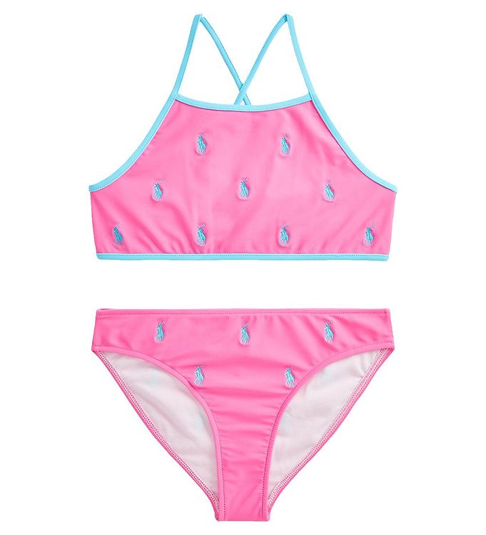 Polo Ralph Lauren Bikini  Pink m. Lyseblå