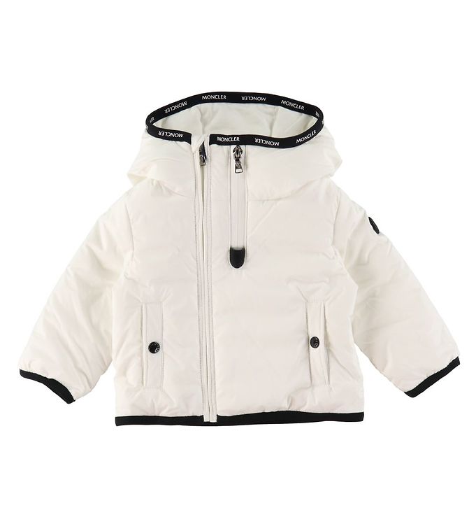 8: Moncler Dunjakke - Conez - Hvid m. Sort