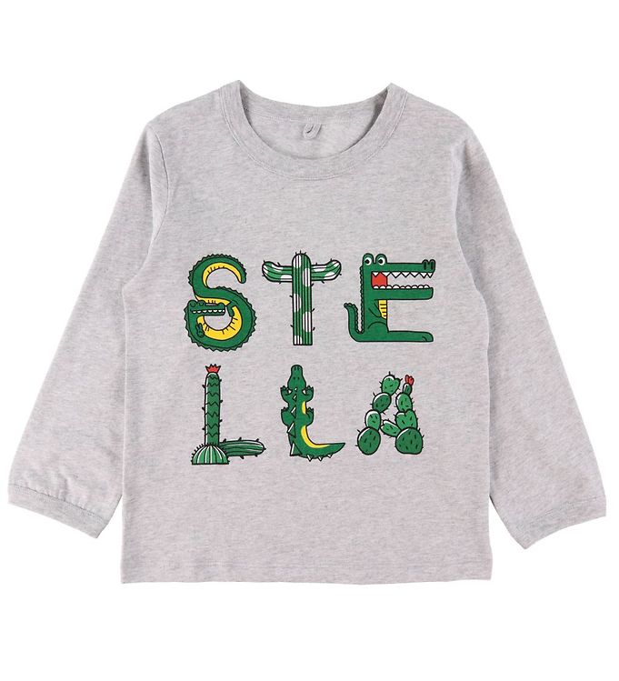 Image of Stella McCartney Kids Bluse - Gråmeleret m. Tryk - 6 år (116) - Stella McCartney Kids Bluse (242379-2319354)