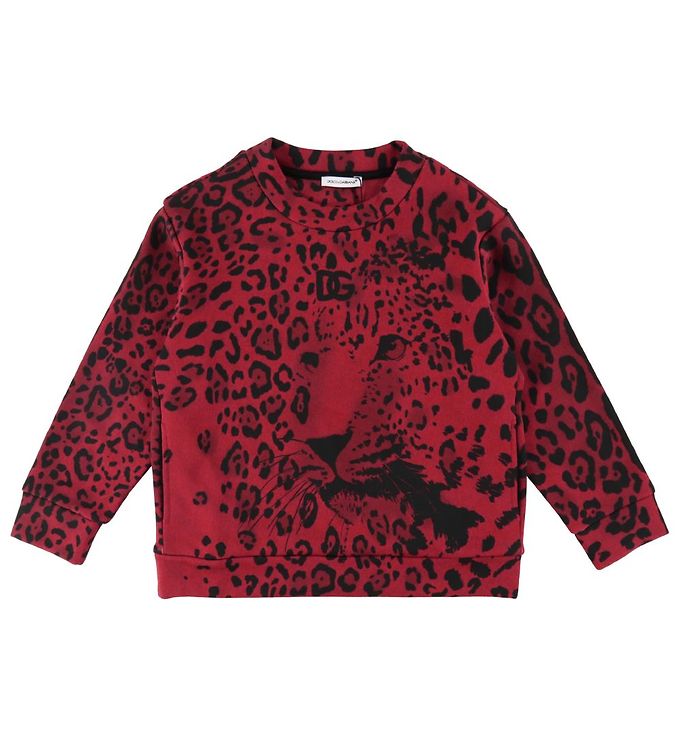 Dolce & Gabbana Sweatee Shirt Animalier Rød Leo