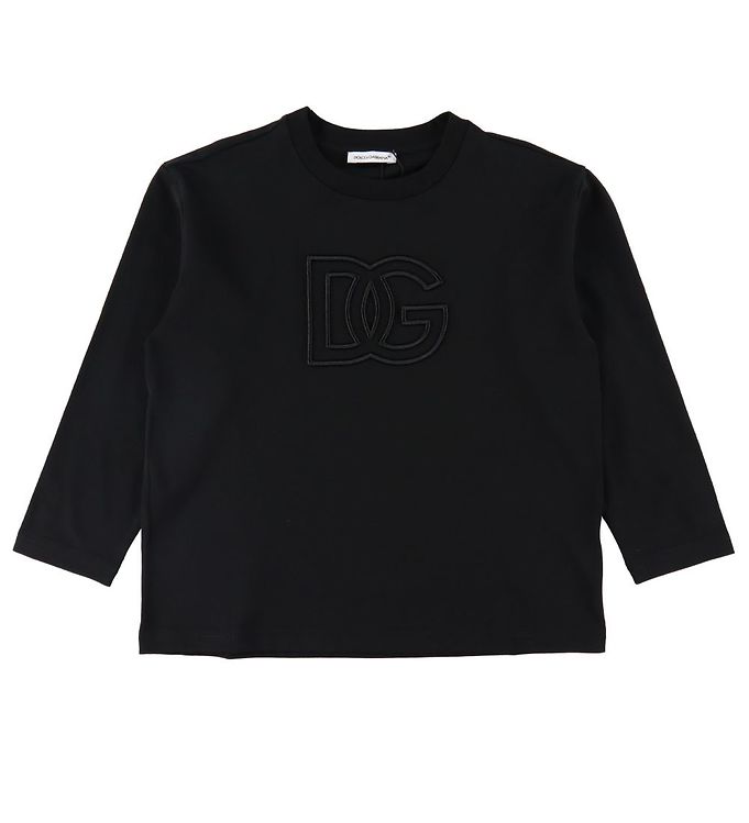 Image of Dolce & Gabbana Bluse - Animalier - Sort m. Logo - 10 år (140) - Dolce & Gabbana Bluse (242572-2329087)