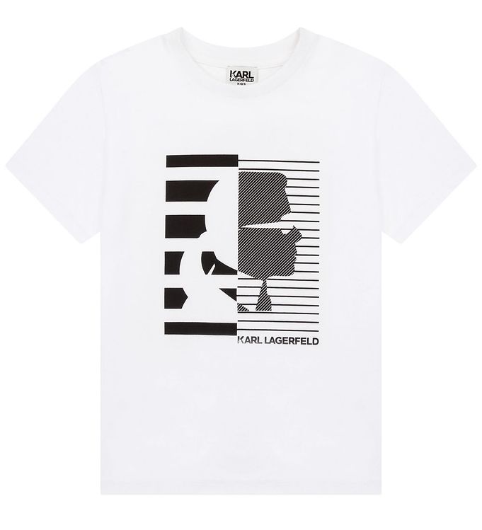 Image of Karl Lagerfeld T-shirt - Hvid m. Print (CK481)
