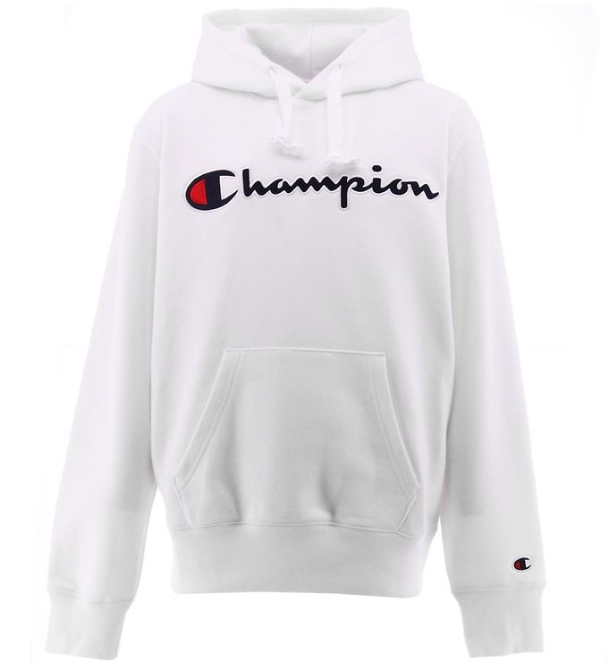 Jeg er stolt Festival Forsvinde Champion Fashion Hættetrøje - Hvid m Logo » Altid fri fragt i DK