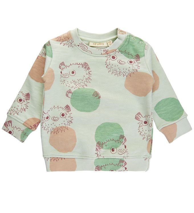 9: Soft Gallery Pale Aqua Buzz Puffer Sweatshirt