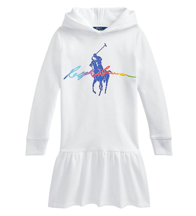 Billede af Polo Ralph Lauren Sweatkjole - Color Shop - Hvid m. Print