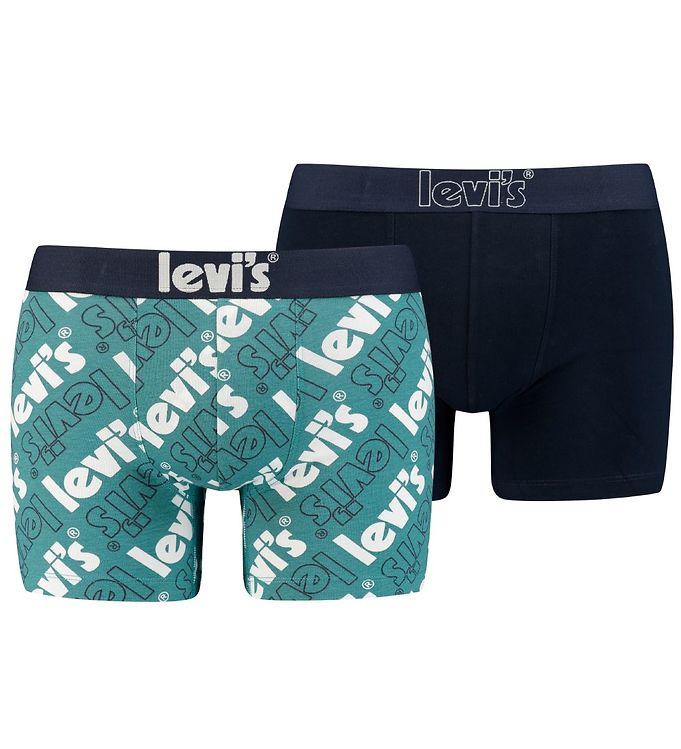 Image of Levis Boxershorts - 2-pak - Boxer Brief - Blue Combo - M - Medium - Levis Boxershorts (245477-2632968)