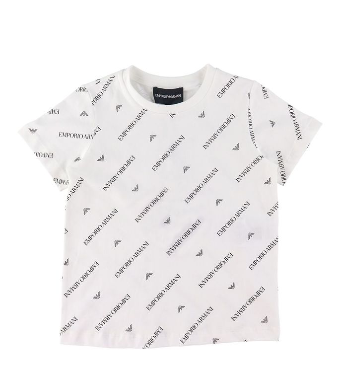 Emporio Armani T-Shirt - Hvid m. Tekst