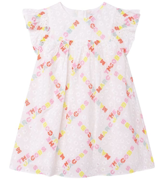 Little Marc Jacobs Kjole - The Babydoll Dress Hawaii Hvid/Pa female