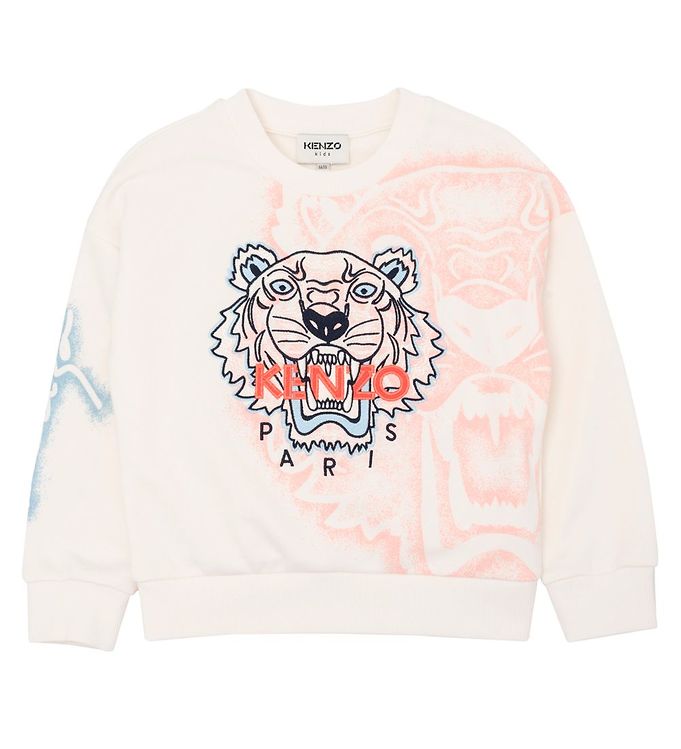 #2 - Kenzo Sweatshirt - Off White m. Tiger