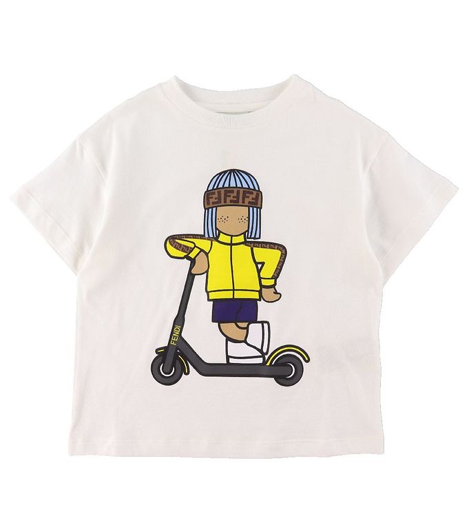 9: Fendi T-shirt - Hvid m. Print