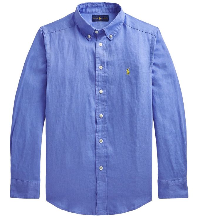 Polo Lauren Skjorte - Hør Classics - Blå » Fragtfri i