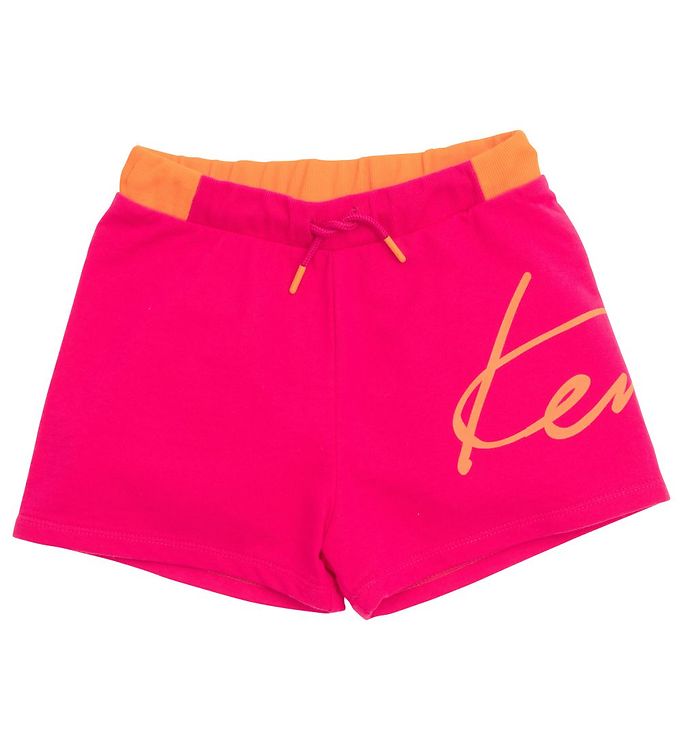 4: Kenzo Sweatshorts - Exclusive Edition - Fuschia m. Orange