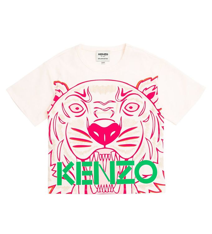 Kenzo Tshirt  Exclusive Edition  Off White m. Tiger