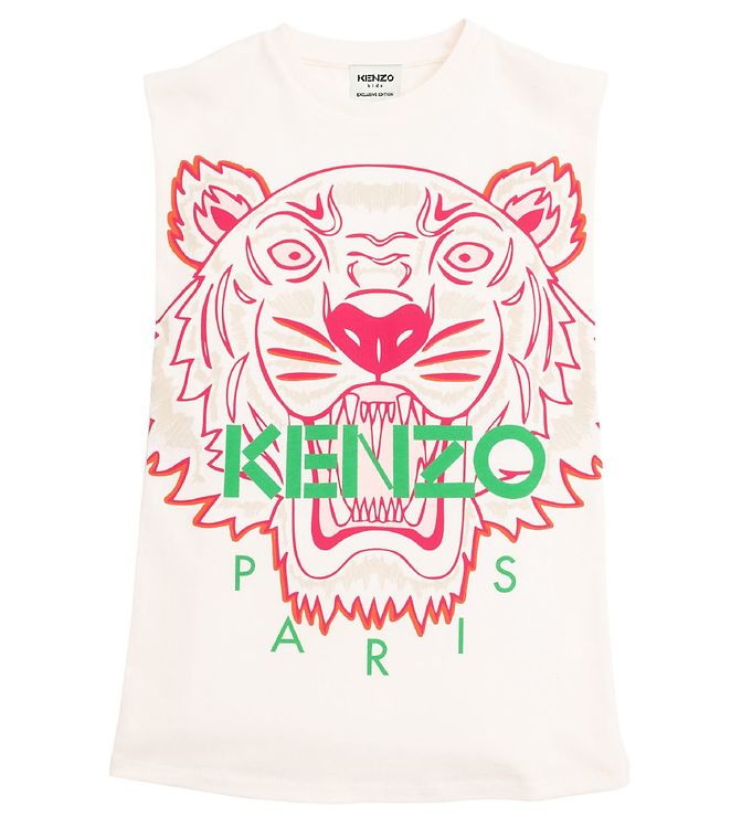 13: Kenzo Kjole - Exclusive Edition - Off White m. Tiger