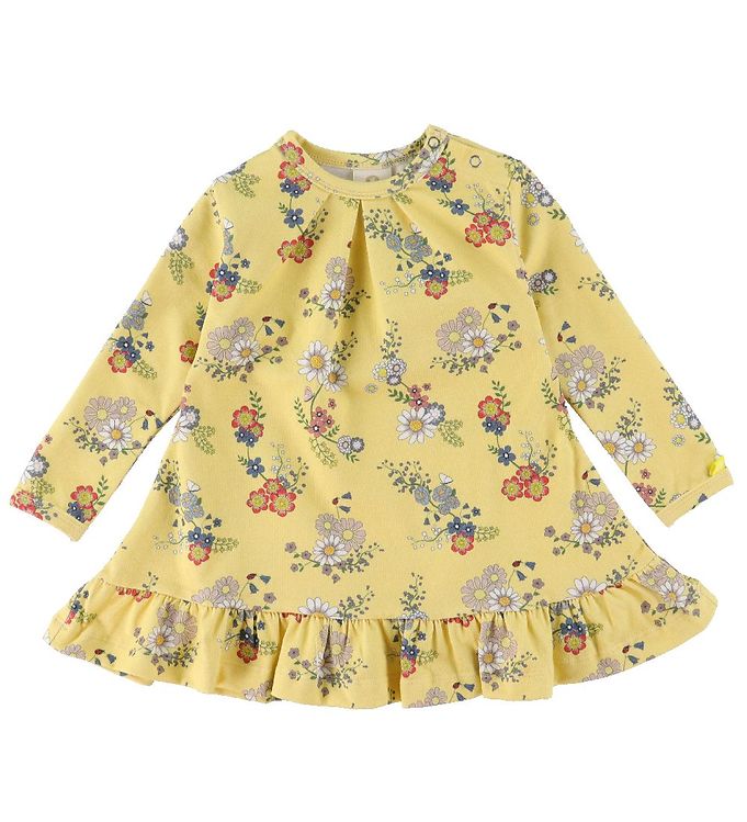 9: Smallstuff Kjole - Flower Garden - Soft Yellow