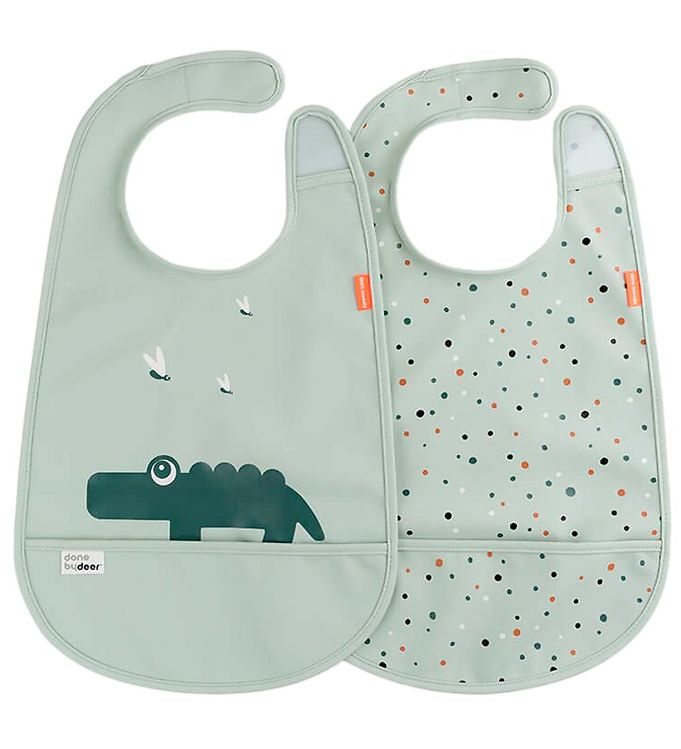 Done by Deer Hagesmæk M/Velcro 2-pak Croco Green
