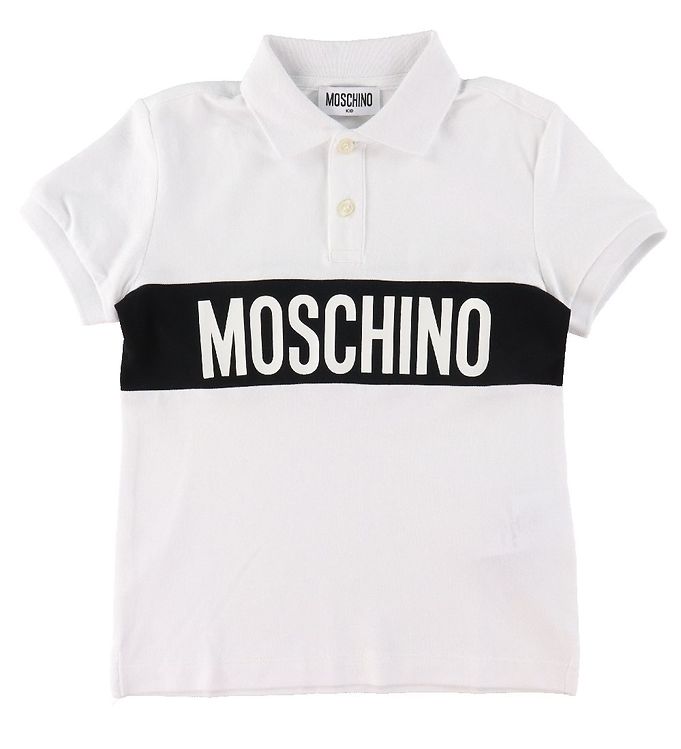 #3 - Moschino Polo - Hvid m. Sort