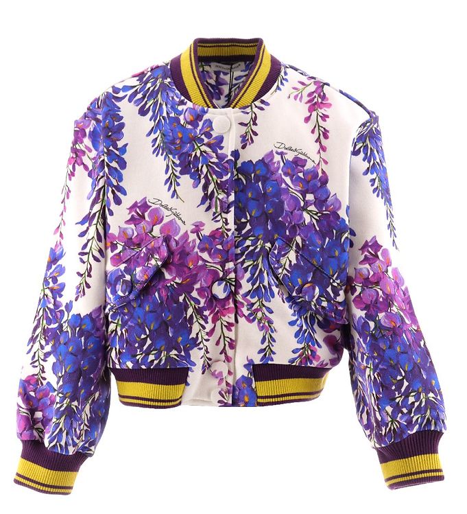 Dolce & Gabbana Cardigan - Renaissance - Hvid/Lilla m. Blomster