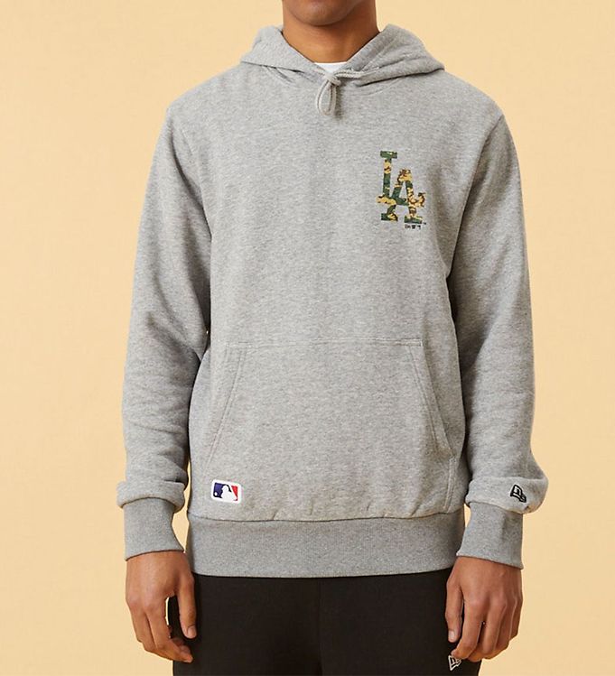 New Era Hættetrøje Los Angeles Dodgers Gråmeleret
