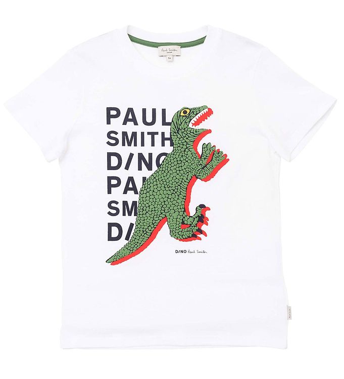Paul Smith Junior T-shirt - Hvid m. Dino/Tekst
