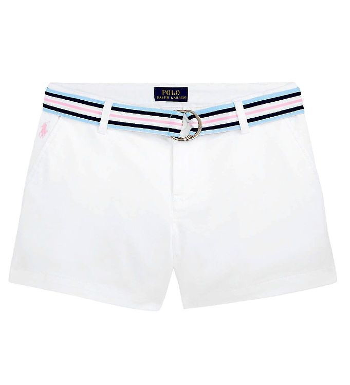 Polo Ralph Lauren Shorts - Classics - Hvid m. Bælte