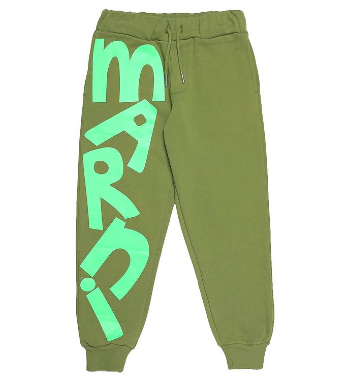 Marni Sweatpants Khaki/neongrøn