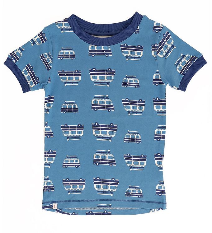 Image of AlbaBaby T-Shirt - Sunshine At The Beach - Blue On The Road - 7 år (122) - AlbaBaby T-Shirt (253368-2878546)