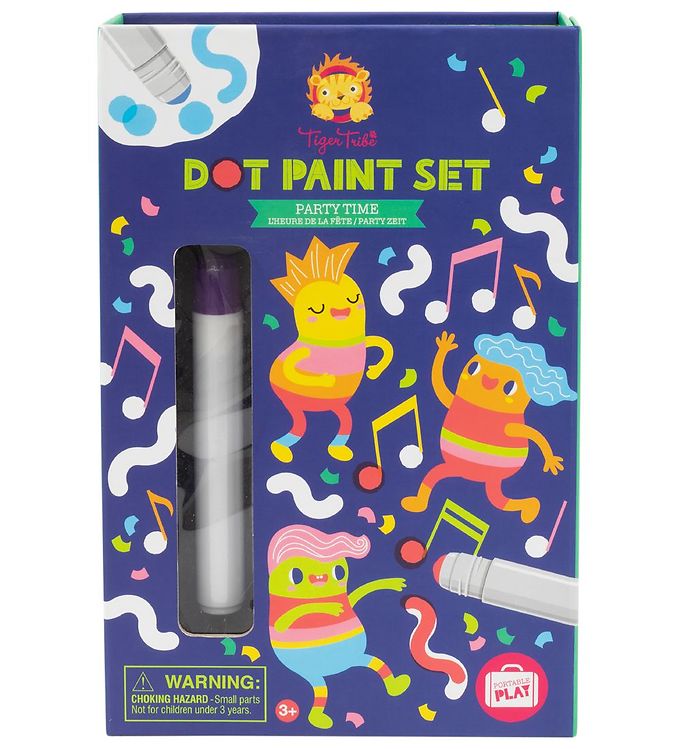 Tiger Tribe Farvesæt - Dot Paint Set Party Time unisex