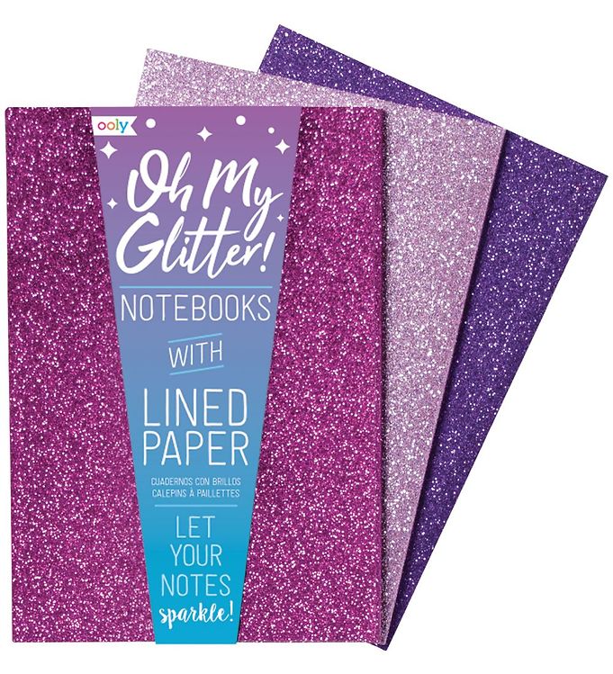 Billede af Ooly Notesbøger - 3-pak - Oh My Glitter! - Amethyst/Rhodolite