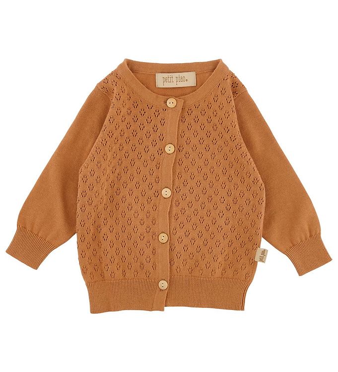 Petit Piao Cardigan - Strik - Camel m. Hulmønster