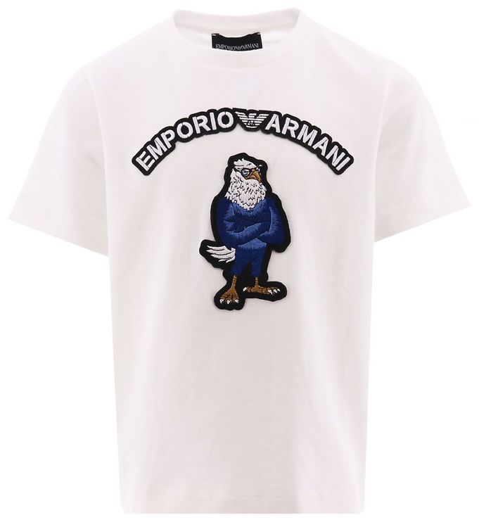 13: Emporio Armani T-shirt - Hvid m. Ørn