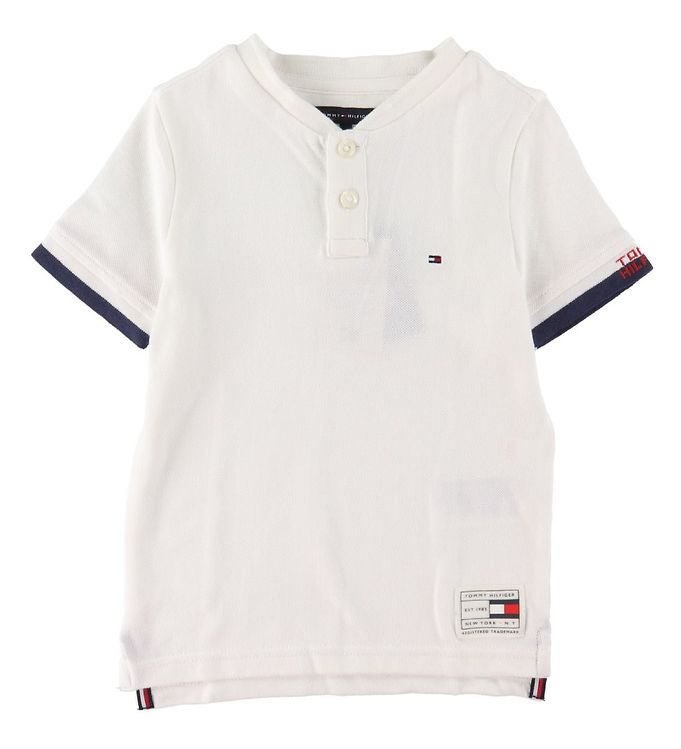 Image of Tommy Hilfiger T-shirt - Baseball Jaquard - Hvid - 6 år (116) - Tommy Hilfiger T-Shirt (256234-2910964)